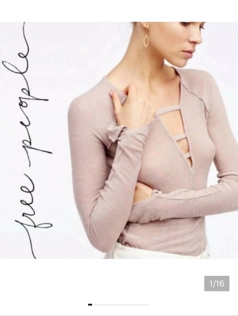 We The Intimately Free People Movement Bae Bae Layering Top NEW Nude Size S Sm